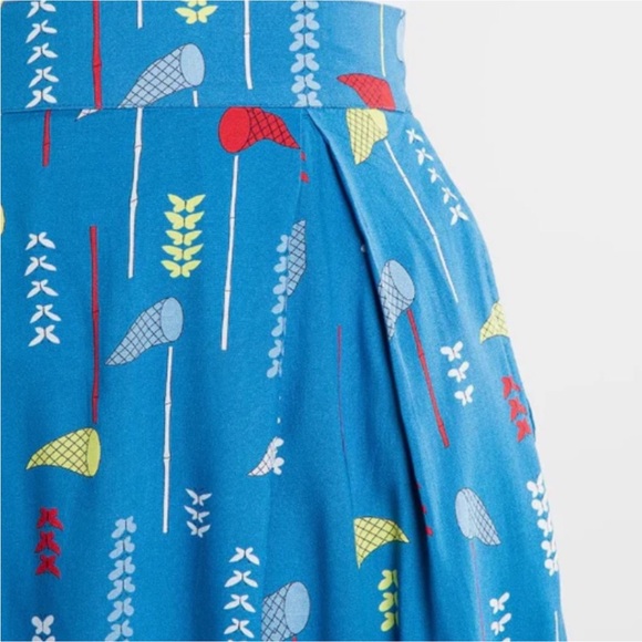 ModCloth Fever London Blue Butterfly Skirt 🦋 - Picture 6 of 16